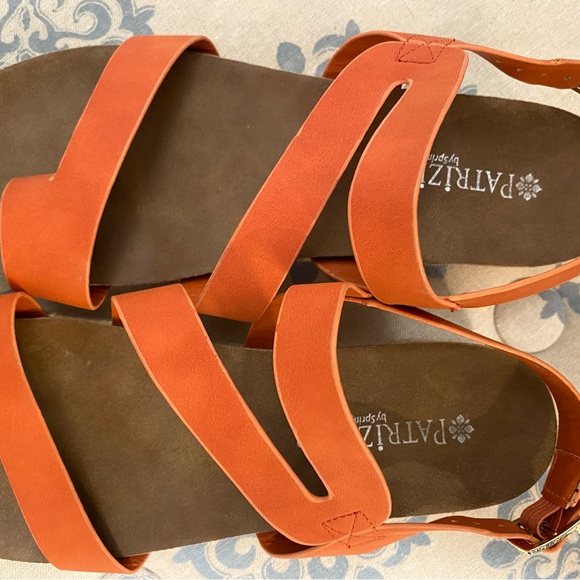 Patrizia by Spring Step "Kalissa" Orange Strappy Sandals Size 38 - Picture 3 of 9